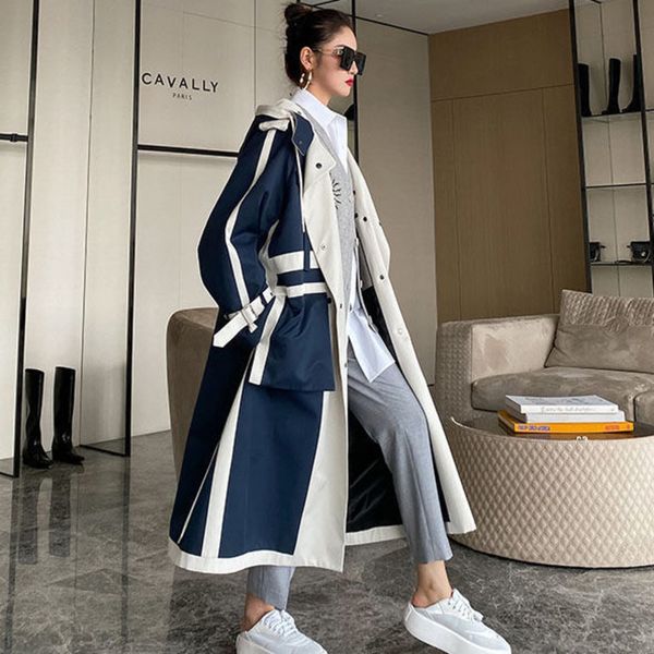 2021 spring autumn new long sleeve women windbreaker plus size overcoats korea chic patchwork design ladies trench coat, Black;brown
2021 spring autumn new long sleeve women windbreaker plus size overcoats korea chic patchwork design ladies trench coat, Black;brown