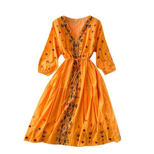 casual dresses summer women v-neck three quarter sleeve drawstring slim dress embroidery bohemian ethnic style vintage, Black;gray
casual dresses summer women v-neck three quarter sleeve drawstring slim dress embroidery bohemian ethnic style vintage, Black;gray