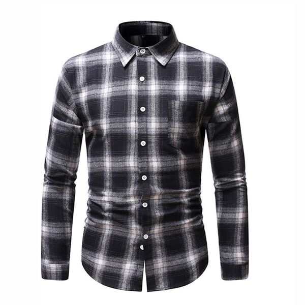 men's casual shirts men long sleeve chemise homme cotton plaid shirt autumn winter flannel black white checkered male check, White;black
men's casual shirts men long sleeve chemise homme cotton plaid shirt autumn winter flannel black white checkered male check, White;black