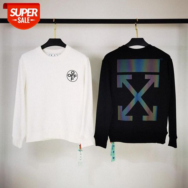 white front and back colorful reflective arrows men's women's round neck sweater #lt98, Black
white front and back colorful reflective arrows men's women's round neck sweater #lt98, Black