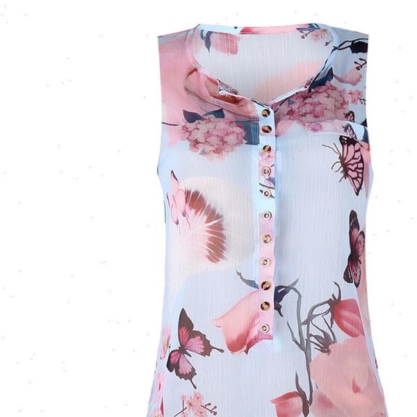 jaycosin womens summer sleeveless loose blouse button printed chiffon off shoulder casual vintage lady blouse, White
jaycosin womens summer sleeveless loose blouse button printed chiffon off shoulder casual vintage lady blouse, White