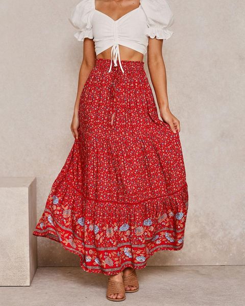 skirts 2021 summer emperament a-line women ruffles elegant slim print floral pathwork big swing fold skirt female casual red, Black
skirts 2021 summer emperament a-line women ruffles elegant slim print floral pathwork big swing fold skirt female casual red, Black