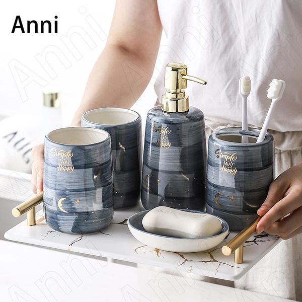 bath accessory set creativity starry sky bathroom accessories ceramic nordic modern painted overglaze five-piece shower home decor
bath accessory set creativity starry sky bathroom accessories ceramic nordic modern painted overglaze five-piece shower home decor