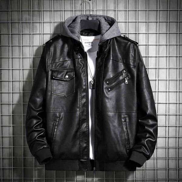 men's leather & faux leather jacket, autumn and winter, motorcycle, windbreak, hoodie, men's wear, large 3xl warm baseball jacket, Black
men's leather & faux leather jacket, autumn and winter, motorcycle, windbreak, hoodie, men's wear, large 3xl warm baseball jacket, Black