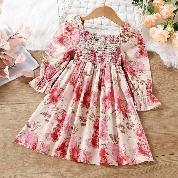 girl's dresses baby girl flowers print fashion spring autumn pleat princess party korean style vestidos elegant clothing, Red;yellow
girl's dresses baby girl flowers print fashion spring autumn pleat princess party korean style vestidos elegant clothing, Red;yellow
