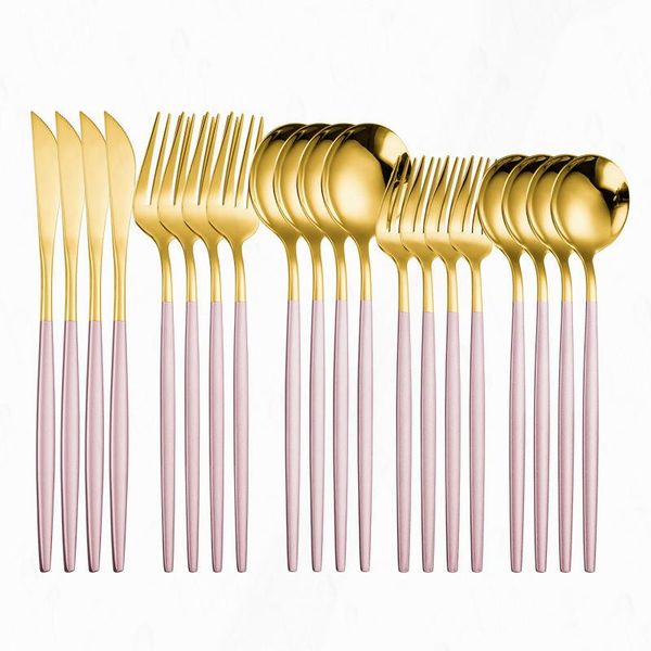 dinnerware sets 20pcs pink gold silverware cutlery set 304 stainless steel luxury flatware home fork spoon knife kitchen dinner
dinnerware sets 20pcs pink gold silverware cutlery set 304 stainless steel luxury flatware home fork spoon knife kitchen dinner
