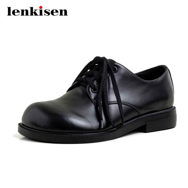 dress shoes lenkisen handmade preppy style british school natural round toe med square heels lace up young lady pumps l61, Black
dress shoes lenkisen handmade preppy style british school natural round toe med square heels lace up young lady pumps l61, Black