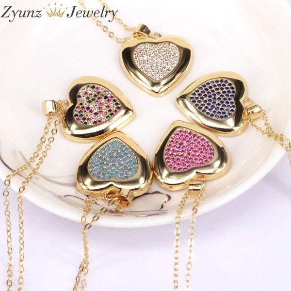 pendant necklaces 10pcs , fashion rainbow cz heart necklace gold color chain party wedding copper jewelry girls gift, Silver
pendant necklaces 10pcs , fashion rainbow cz heart necklace gold color chain party wedding copper jewelry girls gift, Silver