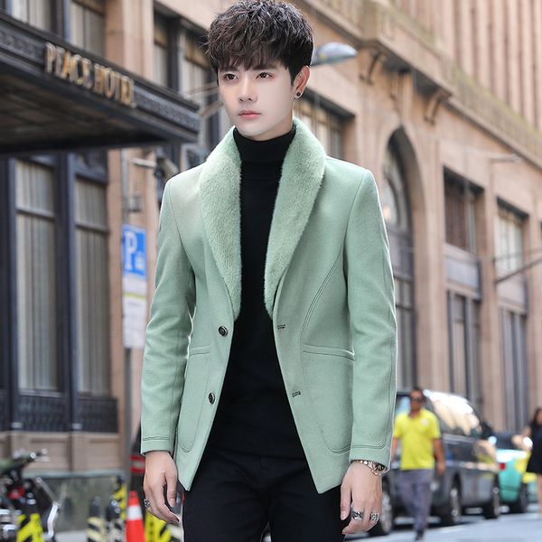 big fur collar short winter men black coats yellow overcoats 2021 in fashion clothing vogue hkyx, Tan;black
big fur collar short winter men black coats yellow overcoats 2021 in fashion clothing vogue hkyx, Tan;black