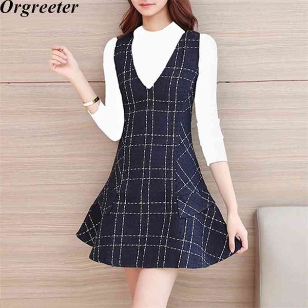 fall winter plaid tweed woolen 2 piece set women knitted pullovers sweater + thick v neck mini vest dress suits outfits 210602, Black;gray
fall winter plaid tweed woolen 2 piece set women knitted pullovers sweater + thick v neck mini vest dress suits outfits 210602, Black;gray