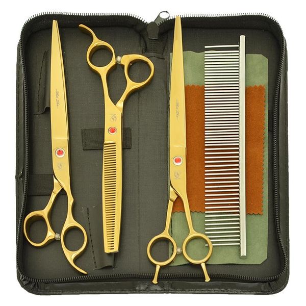 hair scissors 8.0" steel 440c pets grooming set straight dogs cutting thinning shears curved tesoura animal trimming tool b0050a
hair scissors 8.0" steel 440c pets grooming set straight dogs cutting thinning shears curved tesoura animal trimming tool b0050a