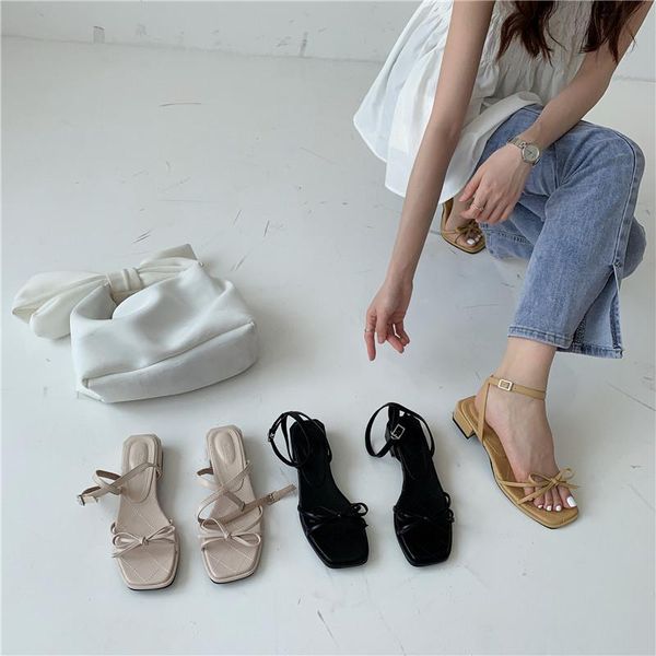 sandals fashion low heel l sandal women 2021 brand candy color summer shoe beach slipper narrow bow lacing design, Black
sandals fashion low heel l sandal women 2021 brand candy color summer shoe beach slipper narrow bow lacing design, Black