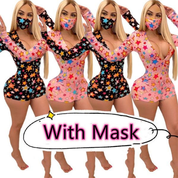 2021 new women fashion star print long sleeve deep v neck bodycon jumpsuit bodysuit romper short pant wholesale dropshpping snzk, Black
2021 new women fashion star print long sleeve deep v neck bodycon jumpsuit bodysuit romper short pant wholesale dropshpping snzk, Black