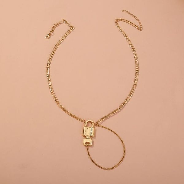 pendant necklaces trendy punk necklace women gold color gothic lock pendants party jewelry decoration, Silver
pendant necklaces trendy punk necklace women gold color gothic lock pendants party jewelry decoration, Silver