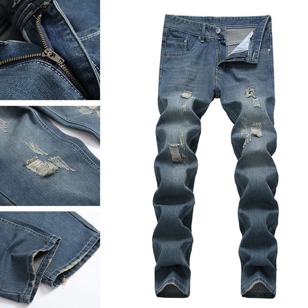 loose casual jeans men trend brand men young students summer wild begging pants pants ripped jeans, Blue
loose casual jeans men trend brand men young students summer wild begging pants pants ripped jeans, Blue