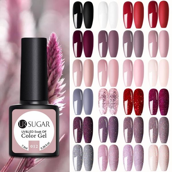 nail gel ur sugar pink color polish 7.5ml purple glitter iridescent art soak off uv varnish cured base top, Red;pink
nail gel ur sugar pink color polish 7.5ml purple glitter iridescent art soak off uv varnish cured base top, Red;pink