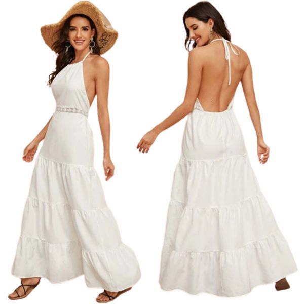 2021 new summer vacation beach maxi women backless halter chic design solid long es elegant fashion party 3pzb, Black;gray
2021 new summer vacation beach maxi women backless halter chic design solid long es elegant fashion party 3pzb, Black;gray