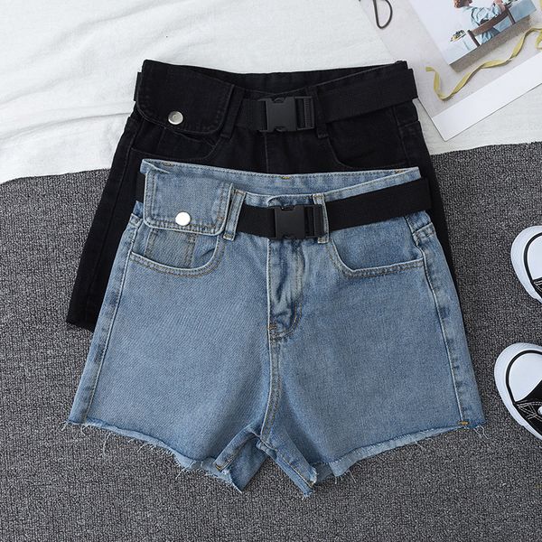 2021 new women wide leg blue black denim with belt summer casual female high waist solid color 2xl jeans shorts qco5, White;black
2021 new women wide leg blue black denim with belt summer casual female high waist solid color 2xl jeans shorts qco5, White;black