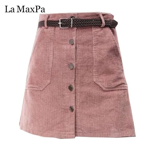 spring autumn corduroy skirt ladies fashion high waist skirts women's casual fashion black khaki pink mini saias mujer t200301
spring autumn corduroy skirt ladies fashion high waist skirts women's casual fashion black khaki pink mini saias mujer t200301