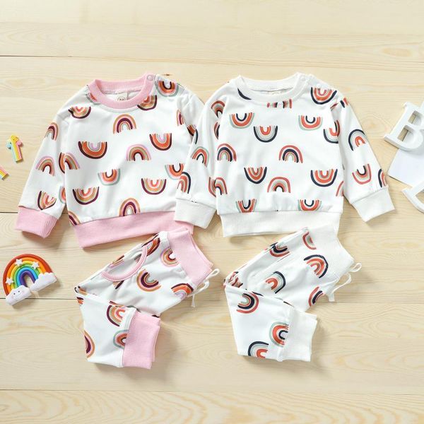 girl's dresses 2021 baby rainbow print clothes set, girls long sleeve o-neck pullover + drawstring waist trousers 0-3t, Red;yellow
girl's dresses 2021 baby rainbow print clothes set, girls long sleeve o-neck pullover + drawstring waist trousers 0-3t, Red;yellow