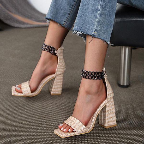 sandals women summer shoes ladies designer 10cm heel female ankle chain strap square toe party wedding fashion, Black
sandals women summer shoes ladies designer 10cm heel female ankle chain strap square toe party wedding fashion, Black