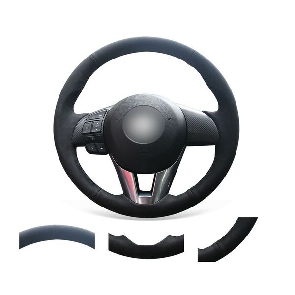 diy custom hand stitched soft black suede steering wheel cover for mazda 3 2 6 / cx-3 2016-2017 cx-5 2013-2016
diy custom hand stitched soft black suede steering wheel cover for mazda 3 2 6 / cx-3 2016-2017 cx-5 2013-2016