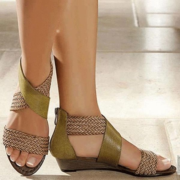sandals 2021 women's bohemian braided wedge vintage roman shoes sandalias mujer, Black
sandals 2021 women's bohemian braided wedge vintage roman shoes sandalias mujer, Black