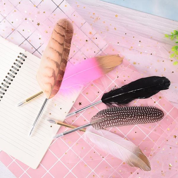 1pcs ink feather ballpoint pen office school student writing fountain quill ball point pens stationery supplies gift, Blue;orange
1pcs ink feather ballpoint pen office school student writing fountain quill ball point pens stationery supplies gift, Blue;orange