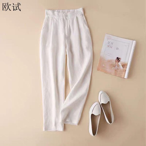 women's pants & capris women cotton linen suit harem style spring loose casual oversized woman mujer trousers ladies arrival 2021, Black;white
women's pants & capris women cotton linen suit harem style spring loose casual oversized woman mujer trousers ladies arrival 2021, Black;white