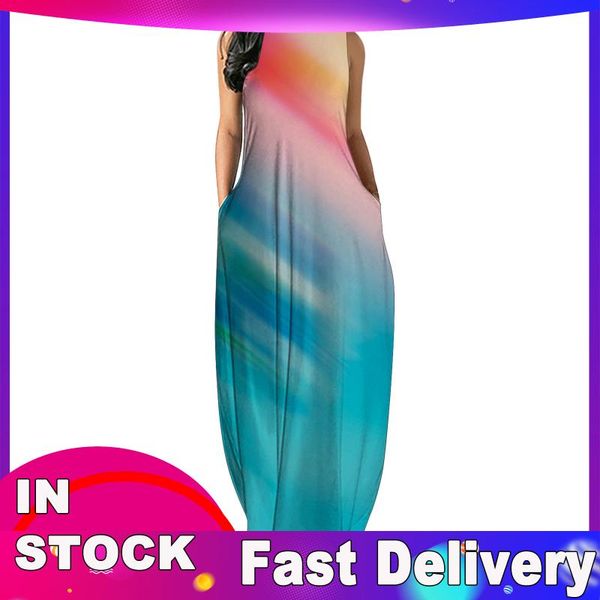 casual dresses 4# pockets elegant dress loose maxi long o-neck ankle-length summer sleeveless women 2021, Black;gray
casual dresses 4# pockets elegant dress loose maxi long o-neck ankle-length summer sleeveless women 2021, Black;gray