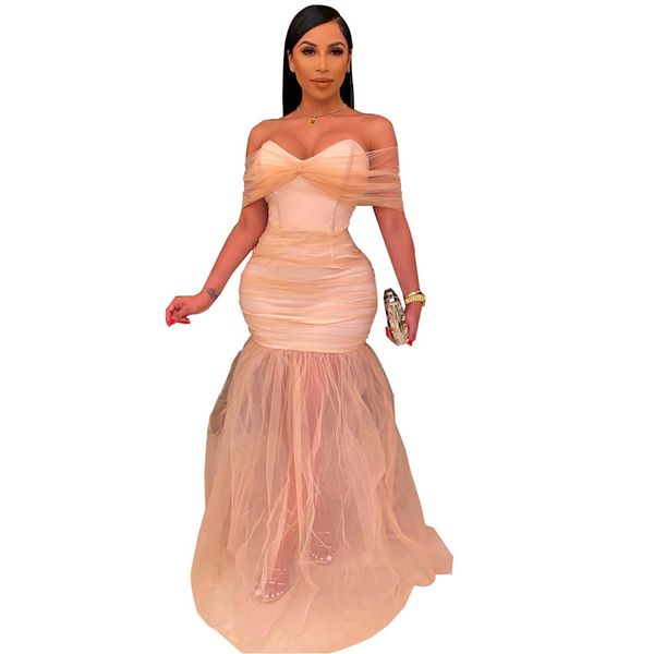fashion pretty mermaid dresses woman party night elegant off shoulder mesh see through pink women party long dresses, Black;gray
fashion pretty mermaid dresses woman party night elegant off shoulder mesh see through pink women party long dresses, Black;gray