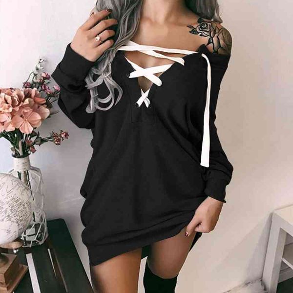 long sleeve mini dress women autumn winter solid color off-shoulder strappy sweater dresses party, Black;gray
long sleeve mini dress women autumn winter solid color off-shoulder strappy sweater dresses party, Black;gray