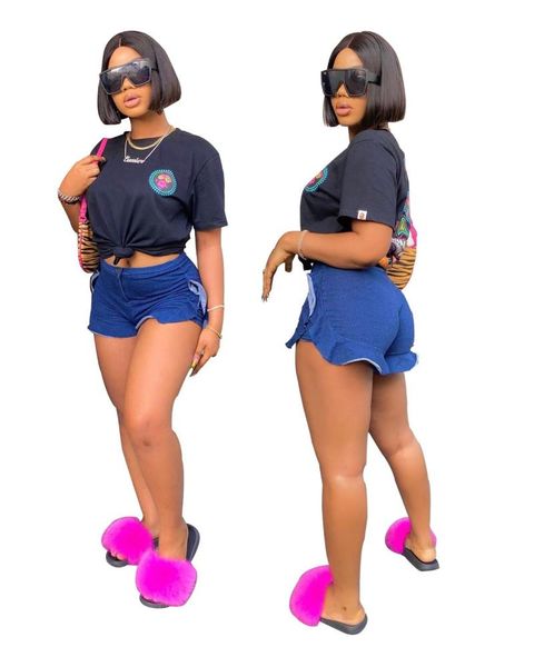 women's jeans 2021 women fashion high waist ruffles shorts summer casual solid zipper street denim n9198, Blue
women's jeans 2021 women fashion high waist ruffles shorts summer casual solid zipper street denim n9198, Blue