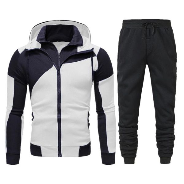 men's tracksuits sets 2 piece autumn and winter patchwork leisure stitching zipper hooded sweatshirt sweatpants sportswear male suit, Gray
men's tracksuits sets 2 piece autumn and winter patchwork leisure stitching zipper hooded sweatshirt sweatpants sportswear male suit, Gray