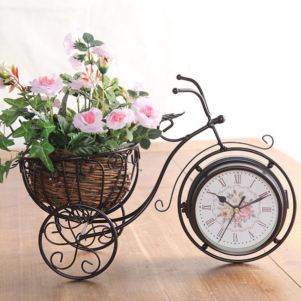 office desk clock creative wrought iron bicycle flower basket double-sided clock craft gift decoration ornaments
office desk clock creative wrought iron bicycle flower basket double-sided clock craft gift decoration ornaments