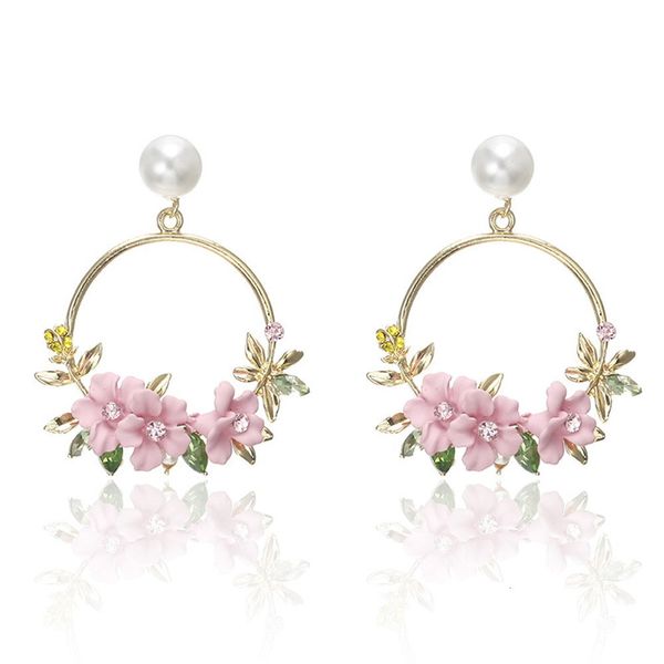 studs earrings korean fashion ins net red same flower temperament sweet soft pottery pearl ear ornaments female, Golden;silver
studs earrings korean fashion ins net red same flower temperament sweet soft pottery pearl ear ornaments female, Golden;silver