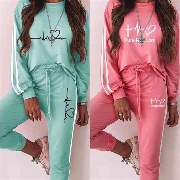 brand 2 piece set womens striped loose sweatshirt fashion pants clothing suit ladies printed sportswear suit spring summer, White
brand 2 piece set womens striped loose sweatshirt fashion pants clothing suit ladies printed sportswear suit spring summer, White
