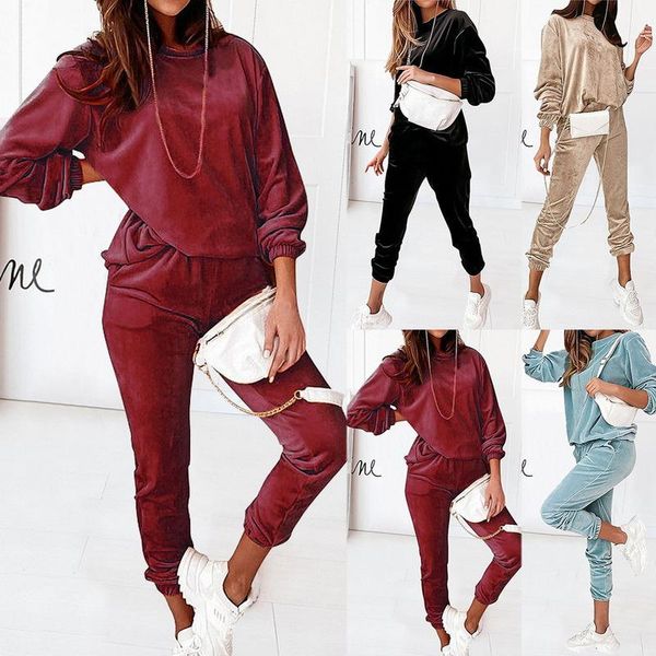 women's two piece pants spring elegant velvet sets o neck for women pullover and casual suits ladies winter warm tracksuits, White
women's two piece pants spring elegant velvet sets o neck for women pullover and casual suits ladies winter warm tracksuits, White