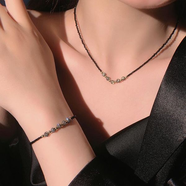 chokers black crystal beads rhinestone ball choker necklace bracelets for women korean style fashion jewelry clavicle chain, Golden;silver
chokers black crystal beads rhinestone ball choker necklace bracelets for women korean style fashion jewelry clavicle chain, Golden;silver