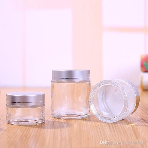 clear glass cosmetic cream bottle round jars bottle with inner pp liners for hand face cream 5g to 100g gold silver lids
clear glass cosmetic cream bottle round jars bottle with inner pp liners for hand face cream 5g to 100g gold silver lids