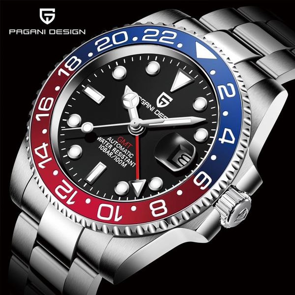 wristwatches pagani design gmt 40mm mechanical wristwatch men's brand stainless steel sports waterproof automatic watch relogio masculi, Slivery;brown
wristwatches pagani design gmt 40mm mechanical wristwatch men's brand stainless steel sports waterproof automatic watch relogio masculi, Slivery;brown