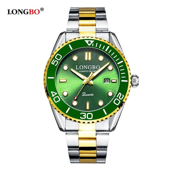 wristwatches 2021 fashion longbo brand watch men sports rotatable bezel gmt sapphire glass date golden luxruy full stainless steel gifts, Slivery;brown
wristwatches 2021 fashion longbo brand watch men sports rotatable bezel gmt sapphire glass date golden luxruy full stainless steel gifts, Slivery;brown