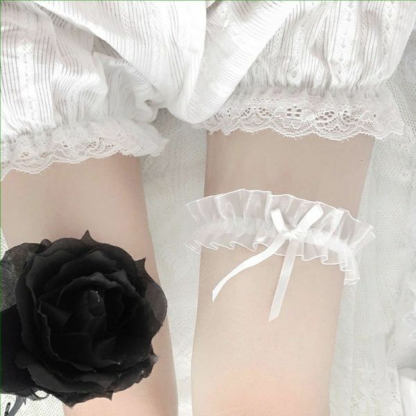 bow lace leg thigh ring girl lovely soft sister lolita socks personality accsori, Black;white
bow lace leg thigh ring girl lovely soft sister lolita socks personality accsori, Black;white