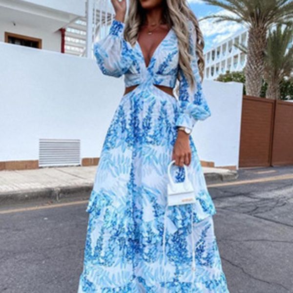 casual dresses 2021 printed hollow out women's dress summer ruche ladies bohemia smoking beach long mouwen party maxi, Black;gray
casual dresses 2021 printed hollow out women's dress summer ruche ladies bohemia smoking beach long mouwen party maxi, Black;gray