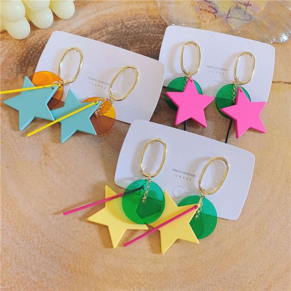 hbp south korea east gate color acrylic pentagram contrast building block long 925 silver needle fashion earrings
hbp south korea east gate color acrylic pentagram contrast building block long 925 silver needle fashion earrings