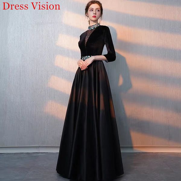 2021 arrival soiree black velour evening prom vestidos vestido de noiva robe to be party gowns 2g1p, White;black
2021 arrival soiree black velour evening prom vestidos vestido de noiva robe to be party gowns 2g1p, White;black
