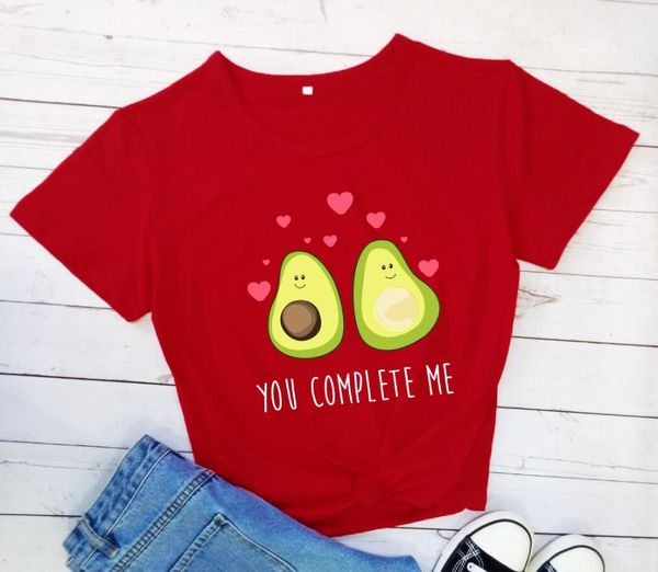 women's t-shirt you complete me valentine's love avocado shirt harajuku style women fashion grunge vintage aesthetic tee, White
women's t-shirt you complete me valentine's love avocado shirt harajuku style women fashion grunge vintage aesthetic tee, White