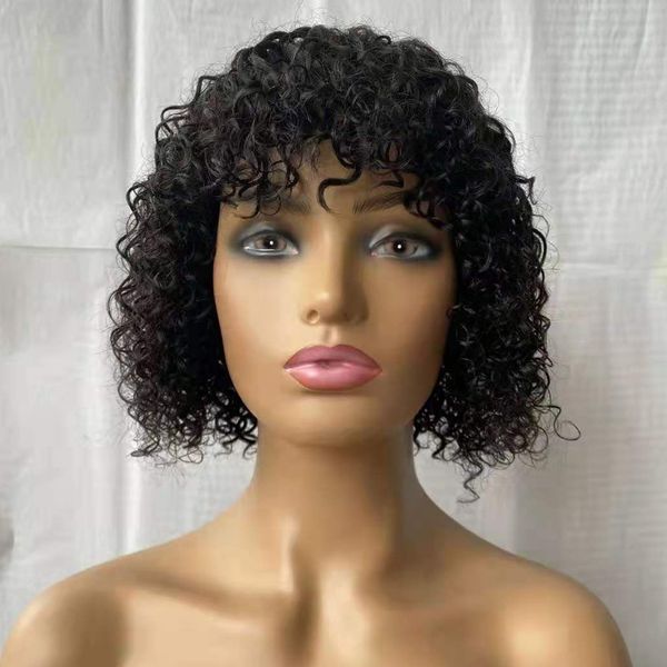 brazilian human hair curly bob wigs with bangs 130% density natural color short machine made wig for women, Black;brown
brazilian human hair curly bob wigs with bangs 130% density natural color short machine made wig for women, Black;brown