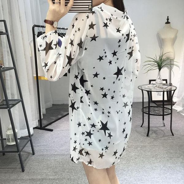 women's blouses & shirts women blouse spring summer chiffon coat long sleeve ropa de mujer, White
women's blouses & shirts women blouse spring summer chiffon coat long sleeve ropa de mujer, White