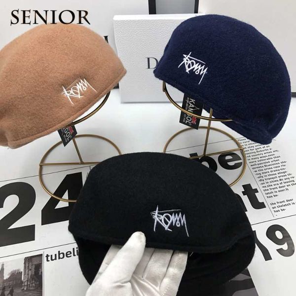 berets kangaroo winter wool couple hat korean fashion street solid color embroidery men and women beret brand design women's artist, Blue;gray
berets kangaroo winter wool couple hat korean fashion street solid color embroidery men and women beret brand design women's artist, Blue;gray